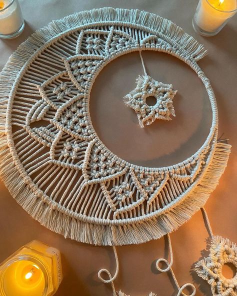 Macrame Circle, Moon Dream Catcher, Macrame Feather Wall Hanging, Macrame Dreamcatcher, Macrame Weaving, Macrame Rings, Macrame Mandala, Macrame Dream Catcher, Crochet Baby Shoes Pattern