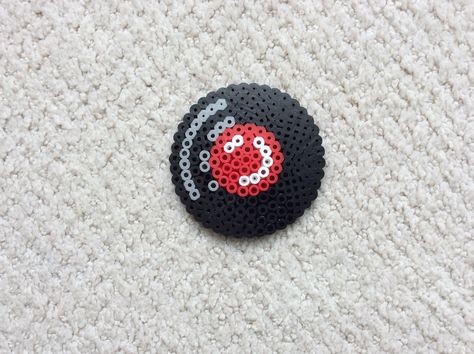 Perler beads vinyl record Vinyl Perler Beads, Perler Bead Record Coasters, Circle Perler Beads Ideas, Circle Pearler Bead, Perler Bead Coasters Circle, Record Perler Beads, Circular Perler Bead Patterns, Circle Perler Beads, Circle Perler Bead Patterns