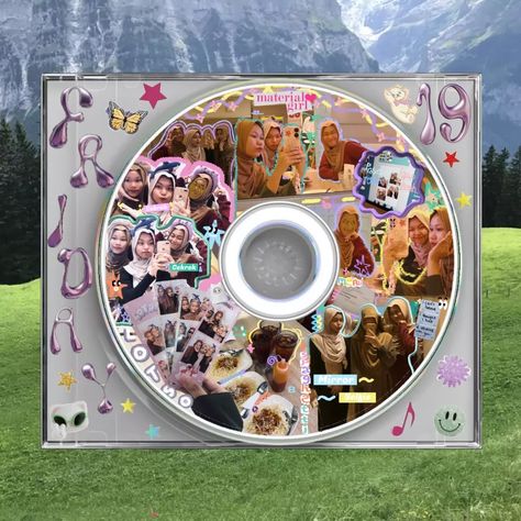 Scrapbook digital 💗 | DVD |corat-coret Cd Scrapbook, Record Collage, Dvd Diy, Cd Burning, Diy Dvd, Adorable Crafts, Memories Ideas, Scrapbook Pictures, Scrapbook Cover