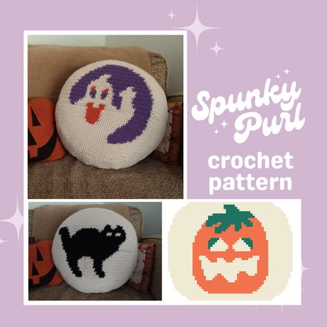 Spooky A-dough-able Pillow Bundle Cookie Halloween Decor Ghost Cookie Cat Cookie Pillow Cover Fall Sugar Cookie - Etsy Cute Trick Or Treat Ideas, Vintage Halloween Crochet, Cute Crochet Pillows, Halloween Crochet Decorations, Halloween Crochet Pillow, Crochet Halloween Pillow, Crochet Halloween Pillow Patterns Free, Halloween Cookie Crochet, Crochet Ghost Pillow