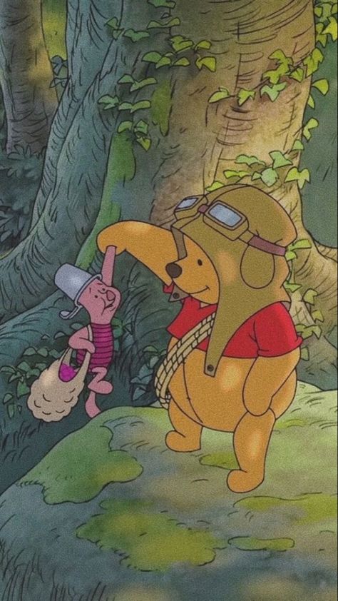 Pooh And Piglet, Winnie The Pooh Pictures, Cute Winnie The Pooh, Winnie The Pooh Friends, Old Disney, Pinturas Disney, Disney Aesthetic, Pooh Bear, Old Cartoons