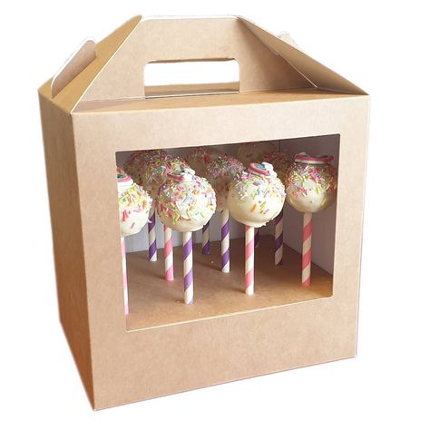 Dessert Packaging Design, Cake Pop Boxes, Cake Boxes Packaging, Popsicles Cake, Diy Cake Pops, Diy Gift Box Template, Cupcake Packaging, Baking Packaging, Bakery Boxes