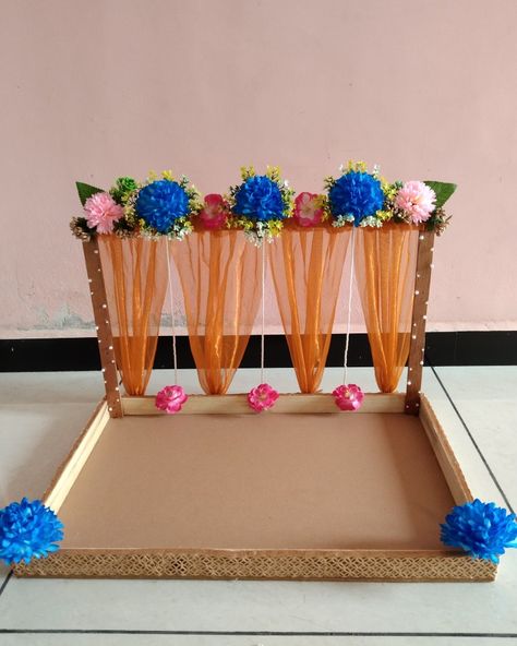 Kankotri Tray Decoration Ideas, Decoration Idea For Engagement, Chhab Decoration Idea For Engagement, Lagna Patrika Decoration, Chab Decoration Ideas, Chab Decoration Wedding, Chhab Decoration Idea, Kankotri Decoration Ideas, Chhab Decoration