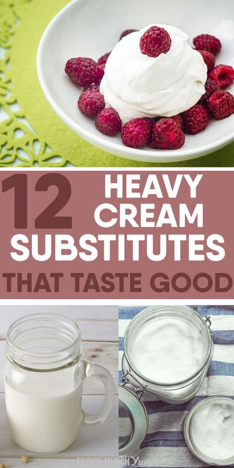 Replacement For Heavy Cream, Almond Milk Whipped Cream, Heavy Cream Substitute, Heavy Cream Recipes, Dairy Free Frosting, Cooking Substitutions, Vegan Substitutes, Recipes With Whipping Cream, Tortilla Pizza