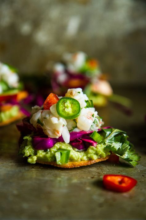 Shrimp Ceviche Tostadas | The Pioneer Woman Shrimp Ceviche, American Recipes, Mexican Foods, Keto Meals, Foods With Gluten, Mexican Recipes, Housewarming Party, Dinner Menu, Spanish Style