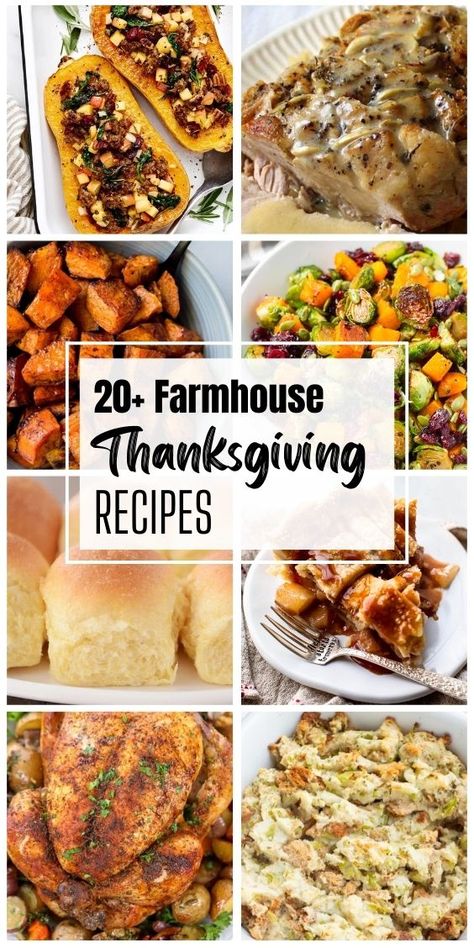 20  Farmhouse Thanksgiving Recipes - Tastilly Farmhouse Thanksgiving, Thanksgiving Appetizer Recipes, Autumn Food, Best Thanksgiving Recipes, Thanksgiving Dinner Recipes, Thanksgiving Recipes Side Dishes, Turkey Recipes Thanksgiving, Beef Casserole Recipes, Fall Dishes