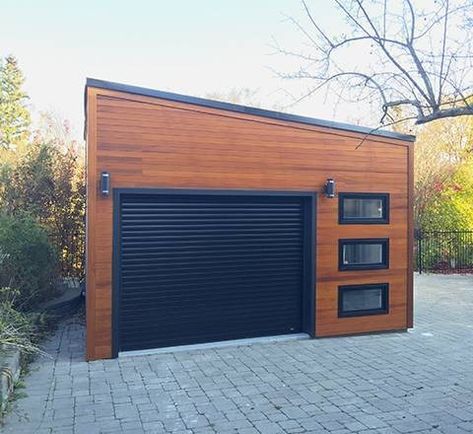 Prefab Garage Kits, Prefab Garages, Contemporary Garage, Shed Workshop, Backyard Garage, Garage Floor Paint, Garage Designs, Scarborough Ontario, Building A Garage