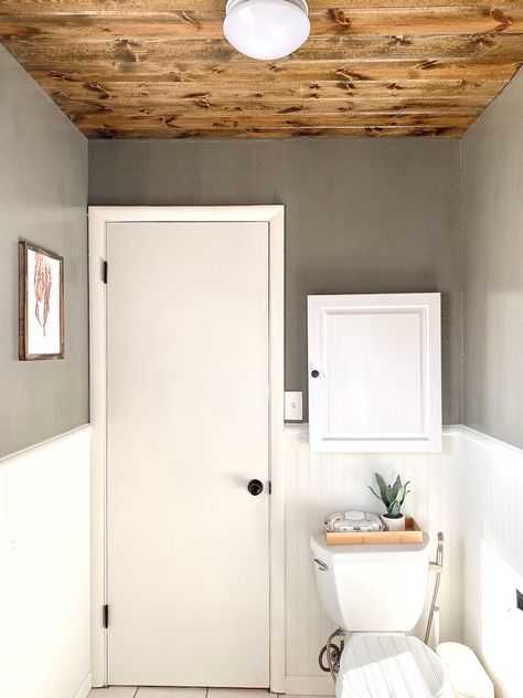 Wood Panel Bathroom Ceiling, Natural Wood Ceiling Bathroom, Accent Ceiling Bathroom, Pine Ceiling Bathroom, Small Bathroom Wood Ceiling, Wood Ceiling In Bathroom, Cedar Ceiling Bathroom, Wood Bathroom Ceiling, Bathroom Wood Ceiling