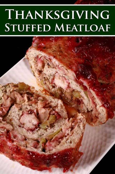 Thanksgiving Meatloaf, Meatloaf With Stuffing, Stuffed Turkey Meatloaf, Rolled Turkey, Meatloaf Roll, Turkey Rolls, Leftover Stuffing, Christmas Morning Recipes, Turkey Meatloaf Recipe