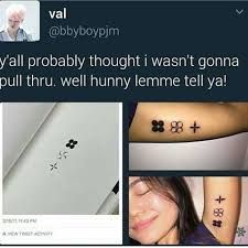 M gonna get one too NOW!!! Pop Tattoo Ideas, K Pop Tattoo Ideas, K Pop Tattoo, Bts Inspired Tattoos, Pop Tattoo, Kpop Tattoos, Bts Tattoos, Inspired Tattoos, Words To Describe