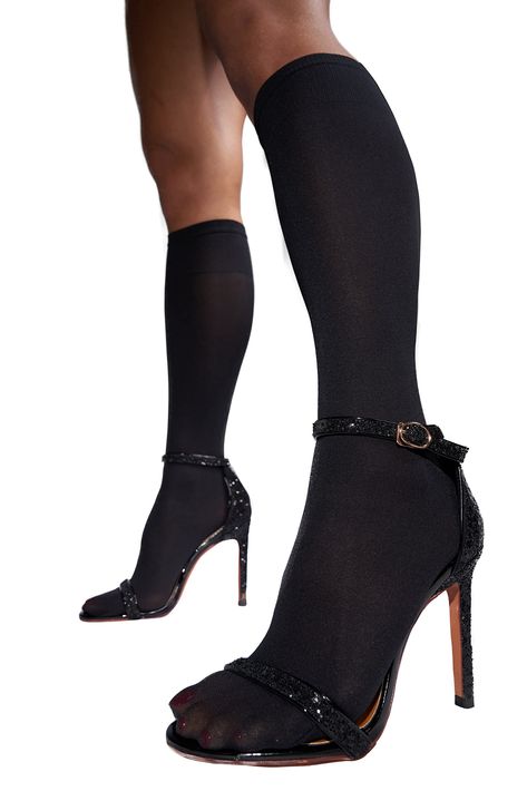 PRICES MAY VARY. [CHIC, CLASSY, AND COMFY] Slip your feet into these soft silky legwear and keep your legs comfortable all-day long! Designed with stay up top to stay on your calves without the discomforts of tight top bands. [OPAQUE KNEE SOCKS] These Opaque Knee High Socks are ideal for wearing on either casual or formal occasions. Pair up with heels, shoes, flats and pumps. Stand out and look irresistibly cute no matter what. [SUPREME COMFORT AND SUPERB QUALITY] Our Knee Highs are a good fit f Black Knee High Socks, Over Knee Socks, Knee Highs, Top Band, Socks For Women, Black Knees, High Knees, Knee Socks, Knee High Socks