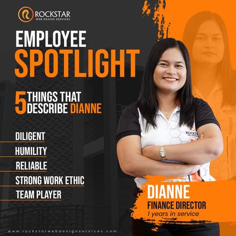 We are honored to have Dianne as part of our team. Her relentless pursuit of excellence and commitment to quality are an inspiration to us all. Thank you for all that you do! 🙏 Employee Spotlight, Presentation Deck, Podcast Cover, Invitation Flyer, Video Thumbnail, Smart Business, Display Ads, Business Skills, Blog Images