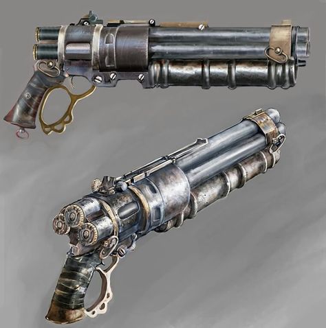 Steam punk pistol concept Knuckle Dusters, Steampunk Gadgets, Steampunk Items, Diesel Punk, Style Steampunk, Steampunk Cosplay, Steampunk Diy, Steampunk Accessories, 다크 판타지