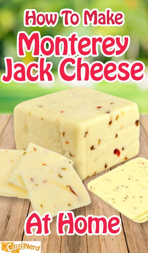 Monterey Jack Cheese Recipes, Cheese Curd, Cheese Recipes Homemade, Cheese Making Recipes, Cheese At Home, Goat Milk Recipes, Diy Cheese, Homemade Condiments, Cheese Making