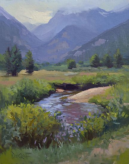 The Coming Storm by Larry DeGraff Oil ~ 14 x 11 Impressionism Mountains, Acrylic Painting Tutorials For Beginners, Painting Tutorials For Beginners, Mountains Painting, Rocky Mountain National Park Colorado, Mountain Painting, Pastel Landscape, Air Painting, Easy Art Projects