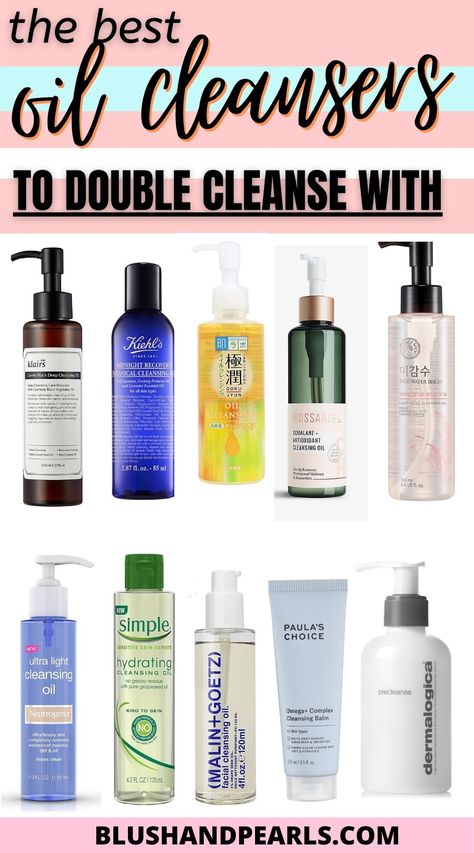 Best Cleansers For Double Cleansing, Double Cleanse Method, Oil Cleansing Method For Acne, Korean Oil Cleanser For Oily Skin, Double Cleanse Products, Double Cleanser For Oily Skin, Best Cleansing Oil For Oily Skin, Korean Cleanser For Oily Skin, Korean Double Cleansing