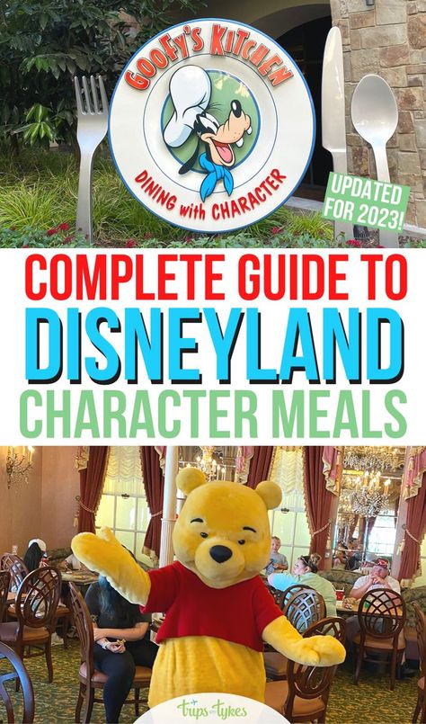 Considering a character meal at the Disneyland Resort in Anaheim, California? Pick the right charactering dining restaurant with this handy comparison guide. Menu options, characters available, and lots of tips and tricks from a Disneyland expert who has dined at every available meal multiple times. Disneyland Character Dining, Disneyland 2023, Disneyland Restaurants, Disneyland Secrets, Disneyland Planning, Disneyland California Adventure, Character Dining, Disneyland Food, Disneyland Tips