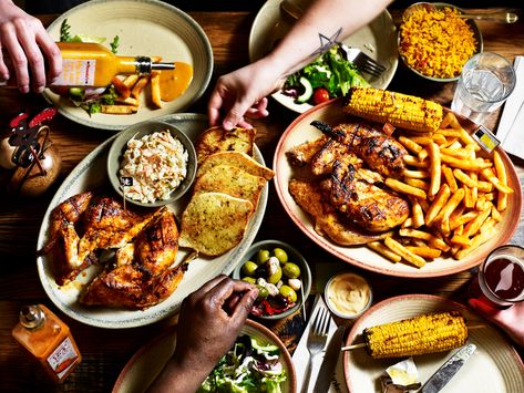 Make your own Nando’s TODAY using the restaurant’s exact recipes for PERi-PERi chicken and other favourites Nandos Peri Peri Chicken, Keto Cole Slaw, Peri Peri Chicken Recipe, Nando's Chicken, Peri Peri Sauce, Lays Chips, Peri Peri Chicken, Pitta Bread, Spicy Rice