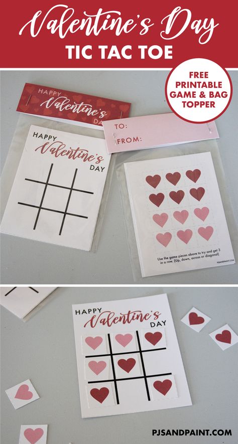 Valentines For Classmates, Valentines Tic Tac Toe, Tic Tac Toe Diy, Free Printable Valentines Tags, Creative Valentines Day Ideas, Tic Tac Toe Valentine, Valentines Toppers, Valentines Printable, Dinosaur Valentines