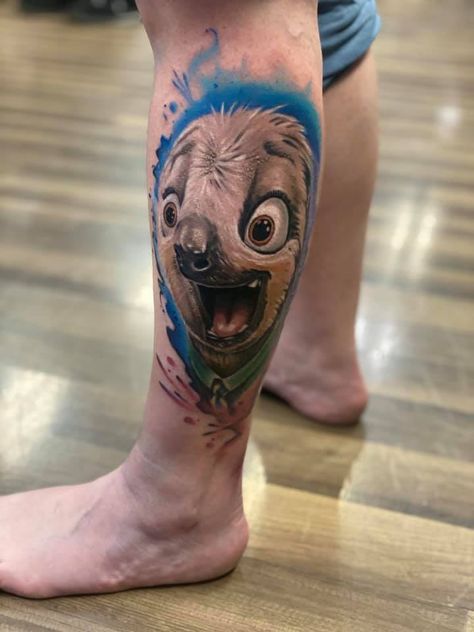 Flash from Zootopia! Zootopia Tattoo, Tattoo Ideas Aesthetic, Zootopia Disney, Tattoo Couple, Bunny Tattoos, Hat Art, Tattoo Cover-up, Disney Tattoos, Cover Up Tattoos