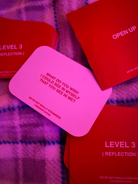 Self love night card deck / friend edition Strangers Quotes, We Are Not Really Strangers, We're Not Really Strangers Cards, Conversation Ideas, Stranger Quotes, Deep Conversation, Conversation Questions, Love Night, Truth Or Dare Questions