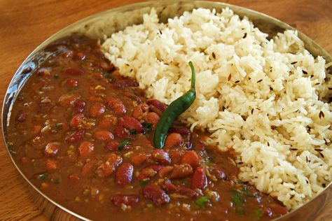 Kidney Bean Stew, Makki Di Roti, Rajma Chawal, Jeera Rice, Kidney Bean, Paneer Tikka, Bean Stew, Red Kidney Bean, Pickled Onions