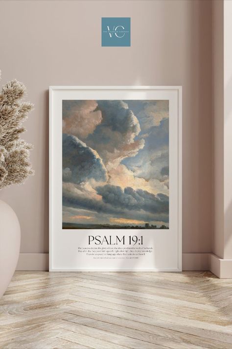 Printable Psalm 19 The Heavens Declare the Glory of God Christian Artwork, Frederick Childe Hassam Frederick Childe Hassam, Psalm 19, Bible Verse Art Print, English Interior, Childe Hassam, Bible Text, Bible Images, The Glory Of God, Glory Of God