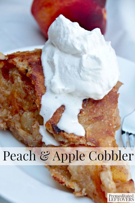 Apple Cobbler Easy, Peach And Apple, Apple Cobbler Recipe, Cobbler Easy, Popular Dessert, Peach Cobbler Easy, Apple Cobbler, Peach Desserts, Peach Cobbler Recipe