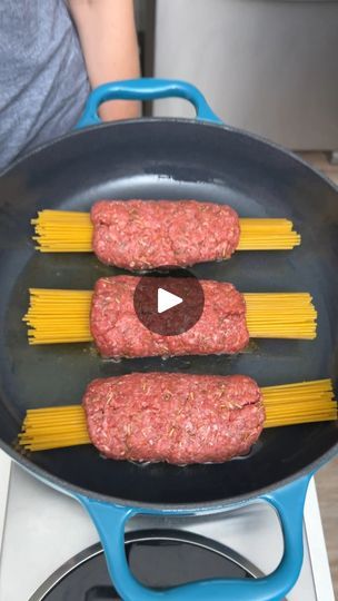 Beef Wrapped Spaghetti, Spaghetti Wrapped In Ground Beef, Minced Beef Wrap Recipes, Beef And Spaghetti Recipes, Spaghetti Ground Beef Recipes, Hamburger Spaghetti Recipes, Easy Wraps For Dinner, Spaghetti Recipes Videos, The Pun Guys Recipes