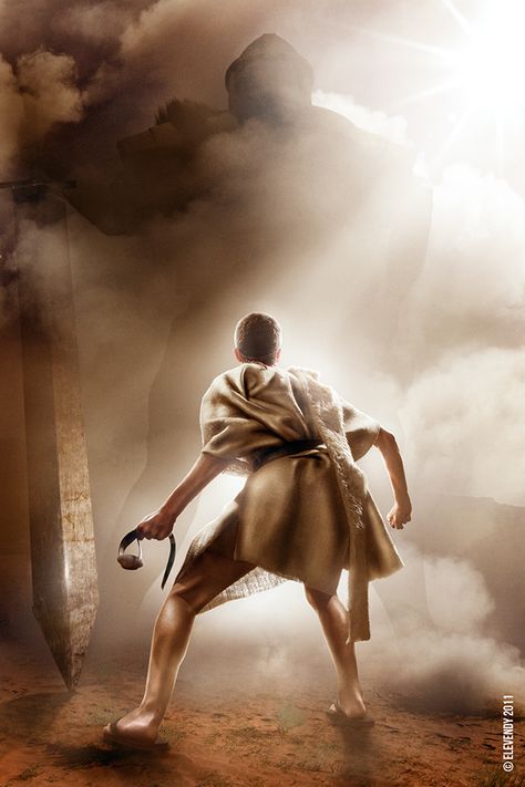 David Bible, David Goliath, Biblical Artwork, Christian Illustration, Jesus Artwork, Christian Backgrounds, David And Goliath, Church Poster Design, Bible Images