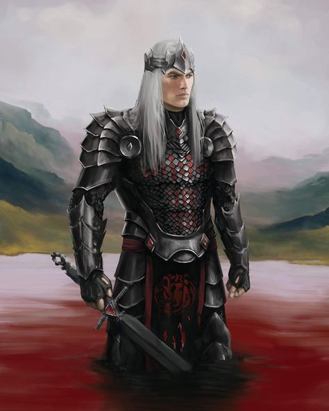 Denis Maznev, Prince Rhaegar Targaryen, Targaryen Face Claim, Male Fanart, Mroczny Elf, Rhaegar Targaryen, Costume Viking, Game Of Thrones Artwork, Targaryen Art