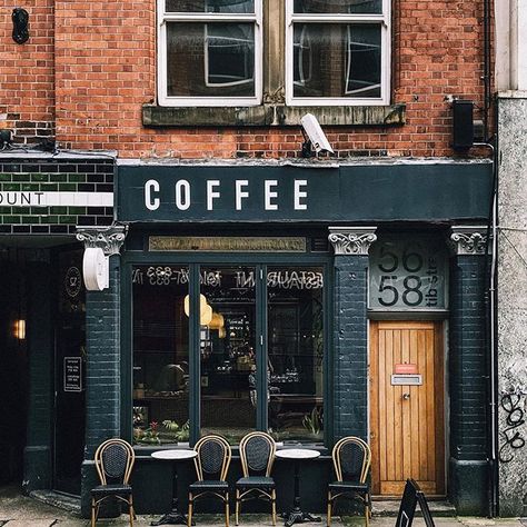 Good morning! Who misses getting all excited about checking out new coffeeshops in different parts of the world?? 🙋🏻‍♀️ . . . #visitmanchester #visitbritain Dark Academia Coffee Shop, Dark Academia Coffee, Coffee Shop Names, Cafe Exterior, Small Coffee Shop, Book Coffee, Pretty Coffee, Coffee Shop Aesthetic, Ivy House