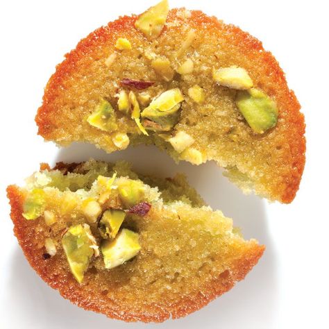 Pistachio Financier Recipe | Saveur Pistachio Financiers, Financier Recipe, French Dessert Recipes, Pistachio Recipes, Sweet Butter, French Dessert, French Desserts, A Piece Of Cake, Indian Sweet