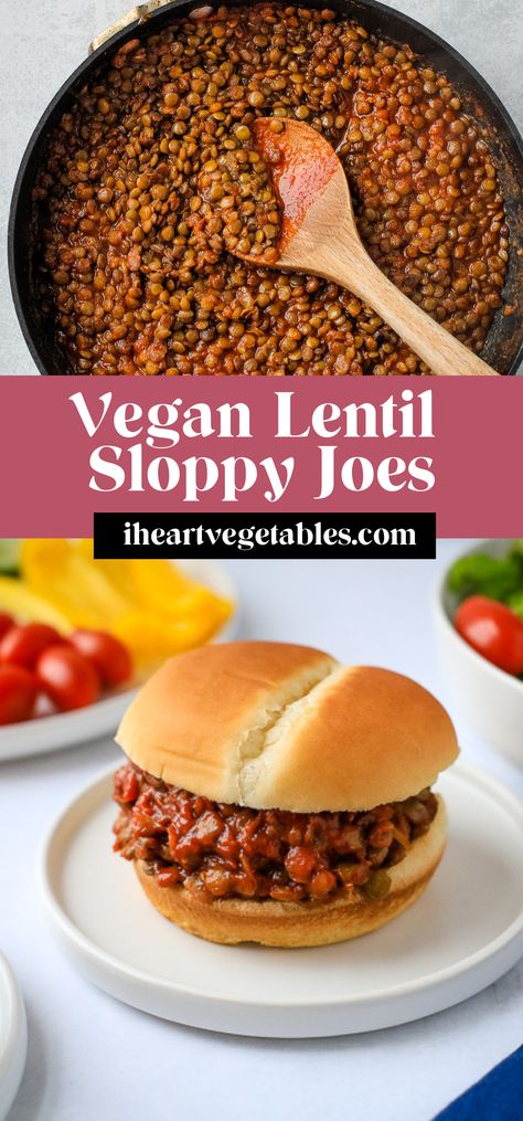 Lentil Sloppy Joe, Vegan Superbowl, Vegan Bites, Lentil Sloppy Joes, Vegan Sloppy Joes, Meatless Dinners, Monday Dinner, Meatless Mains, Carrot Zucchini