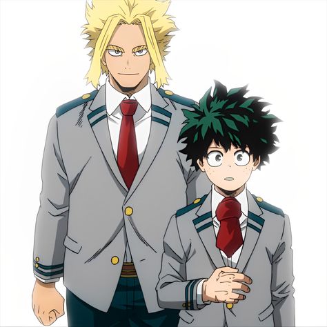 Deku and All might • My hero academia • Season 6 EP 18 Izuku And All Might, Midoriya And All Might, Deku And All Might, All Might And Deku, Deku Squad, Mha Screenshots, My Hero Academia Season 6, Academia Art, Toshinori Yagi