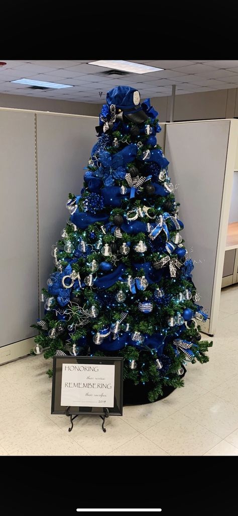 Law Enforcement Christmas Tree, Police Christmas Tree, Police Officer Christmas Tree, Police Christmas, Air Force Mom, Law Enforcement, Holiday Tree, Xmas Tree, Holiday Crafts