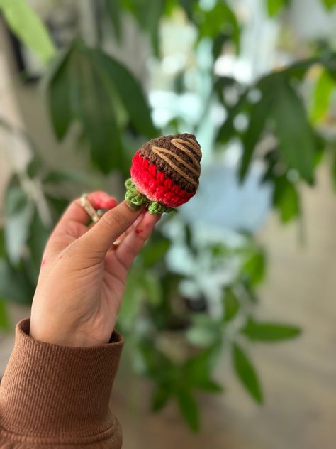 Indulge in the art of gifting with my exquisite handmade Crochet Chocolate Covered Strawberry Keychain! Crafted with love, this charming accessory is a delectable combination of sweetness and craftsmanship. Perfect for Valentine's Day, it's not just a keychain - it's a token of affection, a tiny celebration of love. Adorn your keys or surprise a special someone with this unique, delightful gift that whispers sweetness in every stitch. Elevate your gifting game and let the joy of handmade charm their hearts! Tiny Strawberry Crochet, Crochet Chocolate Covered Strawberry, Chocolate Coverd Strawberries, Crochet Chocolate, Strawberry Keychain, Covered Strawberry, Chocolate Covered Strawberry, Crochet Strawberry, Tiny Gifts