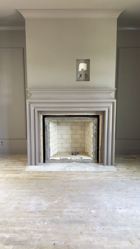 Charleston Gray No.243 curated on LTK Farrow And Ball Fireplace, Drop Cloth Farrow And Ball, Chateau Fireplace, Ball Fireplace, Fireplace Colors, Farrow And Ball, Interior Paint Colors, Drop Cloth, Country Style Homes