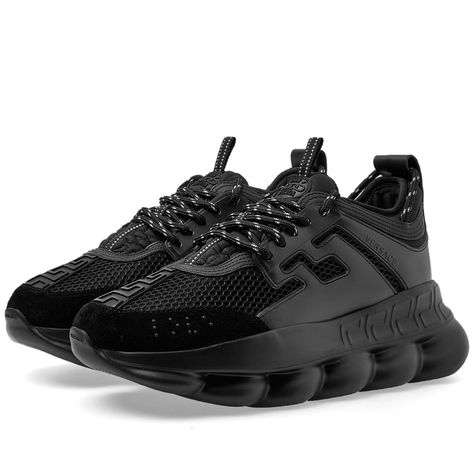 Versace Tenis, Black Nike Shoes Outfit, Nike Shoes Outfit, Versace Chain, Futuristic Shoes, Versace Sneakers, Black Nike Shoes, Nike Shoes Outfits, Footwear For Women