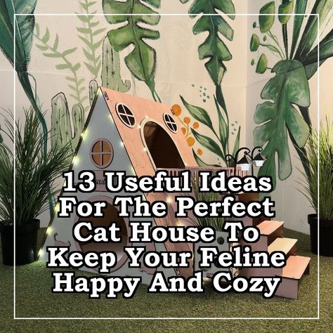 Discover 13 useful ideas for the perfect cat house that will keep your feline happy and cozy. From DIY projects to stylish store-bought options, this guide offers creative solutions to enhance your cat's comfort and playtime. Whether you have a small space or a large home, these cat house ideas cater to every cat's needs, ensuring a safe and inviting environment. Transform your home into a cat paradise with these innovative designs! Cat House, Cool Cats, Feline