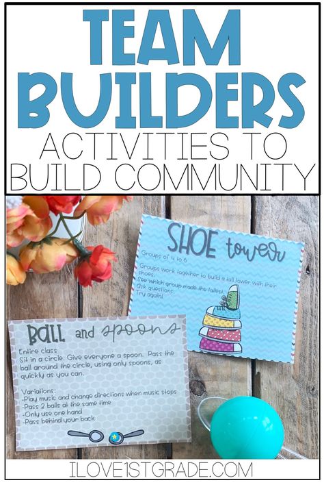 These team building activities are a fun way for students and teachers to connect in your elementary classroom! Check out the engaging games and ideas included in this resource. #classroomteambuilding Class Bonding Activities Elementary, Relationship Building Activities Kids, Elementary Team Building Activities, Back To School Team Building Activities, Community Activities For Kids, Fun Friday Activities Classroom Ideas, Classroom Team Building, Classroom Team Building Activities, Classroom Community Building Activities