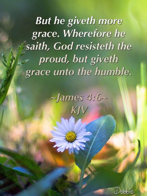 But he giveth more grace. Wherefore he saith, God resisteth the proud, but giveth grace unto the humble.  James 4:6 KJV ✝ Bible Verse Kjv, James 4 6, Scripture Images, Bible Verses Kjv, King James Bible Verses, James 4, Kjv Bible, About God, King James Bible