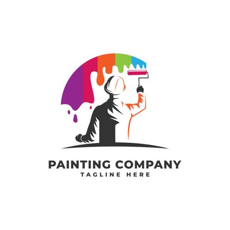 Painting Company Logo, Company Logo Ideas, Computer Logo, Logo Service, Eagle Drawing, Painting Logo, Background Images Free Download, Png Logo, Paint Companies