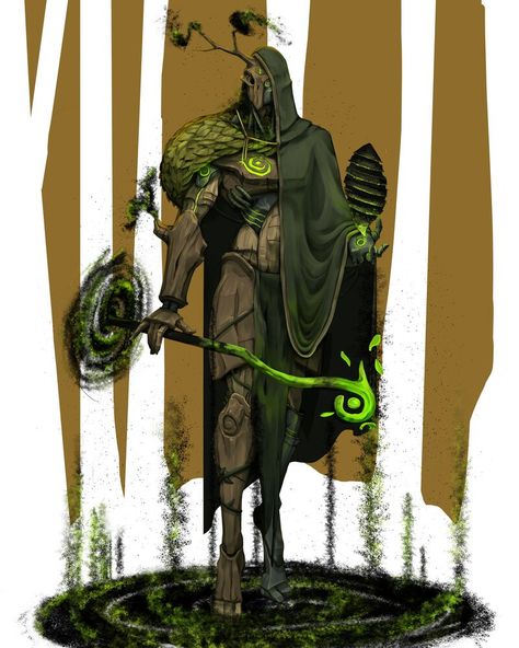 Warforged Colossus, Dnd Warforged Character Design, Druid Character Design Male, Druid Fantasy Art, Warforged Druid, Druid Character Design, Druid Oc, Warforged Dnd, Dnd Druid