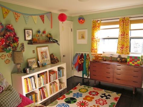 Foster Care Bedroom, Eclectic Kids Room, Girls Apartment, Mint Green Walls, Creative Kids Rooms, Colorful Kids Room, Bohemian Room, More Is More, Toddler Room