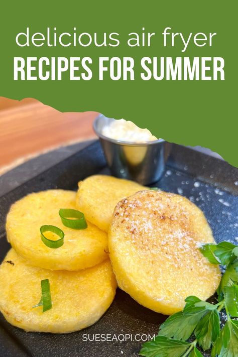 Polenta Air Fryer, Air Fryer Polenta, Vegan Finger Foods, Polenta Recipe, Healthy Air Fryer, Crispy Fries, Corn Meal, Polenta Recipes, Meal Prep Snacks