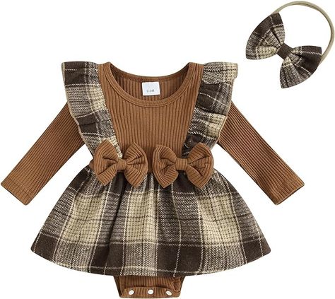 As Thanksgiving approaches, dress your child in the nicest and most festive clothing! Look no further if you're looking for the perfect Thanksgiving attire for your toddler girl. On Amazon, we discovered a cute Toddler Ruffles Clothes Jumpsuit with Headband that would make your little girl stand out at the Thanksgiving dinner table. In this blog post, we'll look at the characteristics of this beautiful costume and discuss why it's an excellent pick for the upcoming Christmas party. Christmas Baby Girl Outfits, Josie Outfits, Girls Dream Closet, Newborn Items, Christian Outfits, Girl Fall Outfits, Plaid Romper