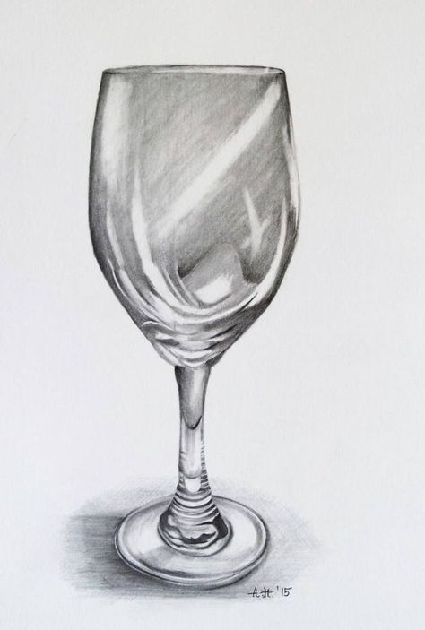 Cup Pencil Drawing, Glass Pencil Drawing, Wine Glass Drawing, Glass Drawing, Pen Art Work, Monochromatic Art, Bottle Drawing, Pencil Drawing Ideas, Tree Drawings Pencil