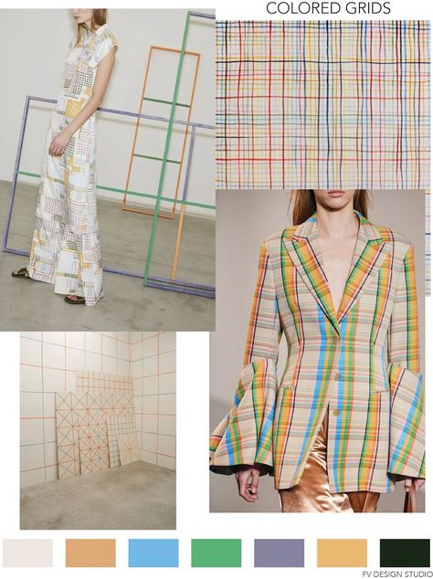 FV TREND X COLOR | COLORED GRID Spencer Finch, Rosetta Getty, Women Fashion Edgy, Theme Color, Fall Plaid, Print Inspiration, Mood Board Fashion, Fashion Colours, Pre Fall