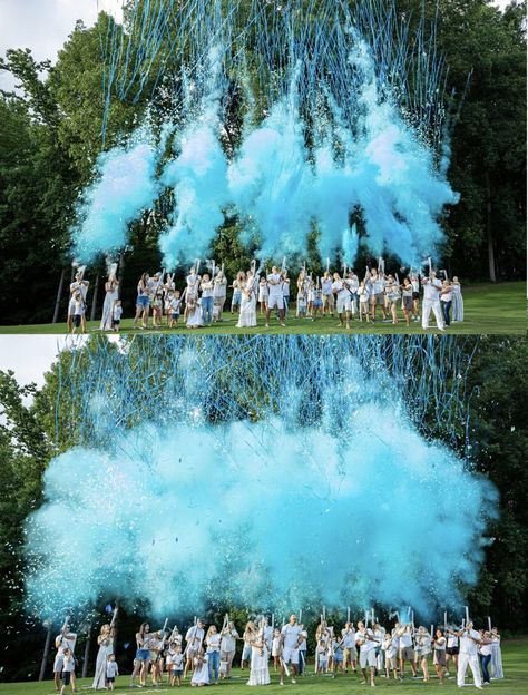 #romance Powder Cannon Gender Reveal, Gender Reveal Decor Outdoor, Gender Reveal At Wedding, Gender Reveal Cannons, Tnt Gender Reveal, Gender Reveal Venue Ideas, Group Gender Reveal Ideas, Lake Gender Reveal Ideas, Gender Reveal Outside